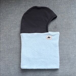 Cozy Dino Kids Balaclava in Light Blue and Black